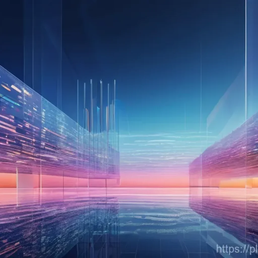 데이터 레이크 아키텍처 설계의 필수 도구 - **Prompt:** "A majestic, wide shot of a vast, tranquil digital lake, representing a Data Lake, at da...
