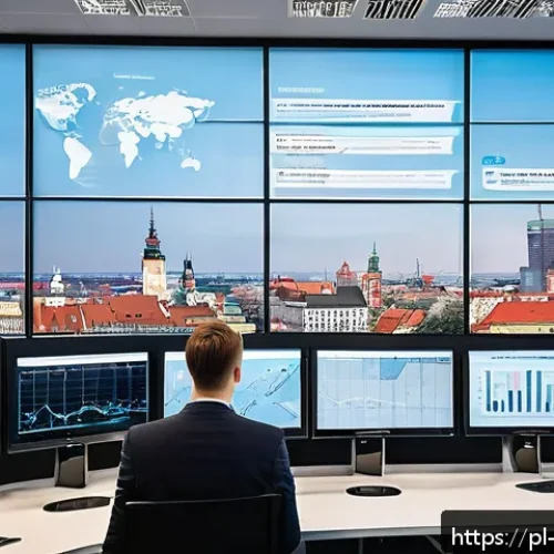 Home 31 실시간 데이터 처리와 데이터 레이크 통합 - A modern Polish e-commerce office environment showing a diverse team of professionals analyzing real...